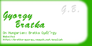 gyorgy bratka business card